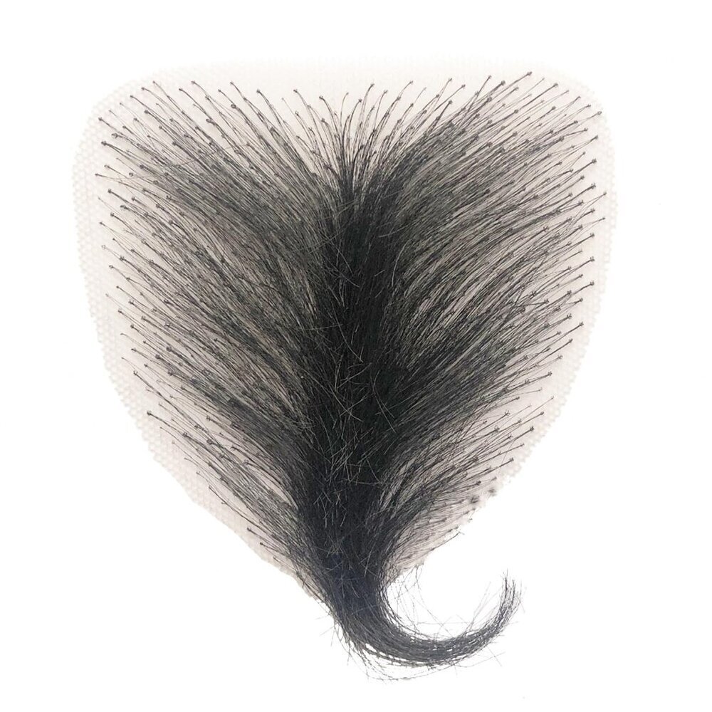 Fake Body Hair Armpit Chest Mustache for Men & Women Natural Black